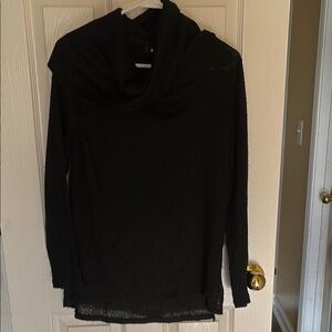 DKNY Black Chunky Knit Turtleneck Sweater